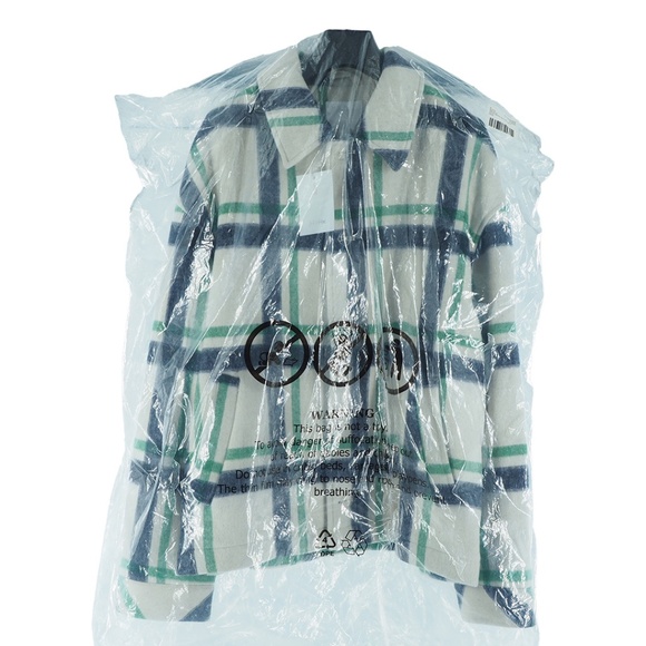 ASOS Men's WHITE Wool Mix Coat in Check - Picture 2 of 9